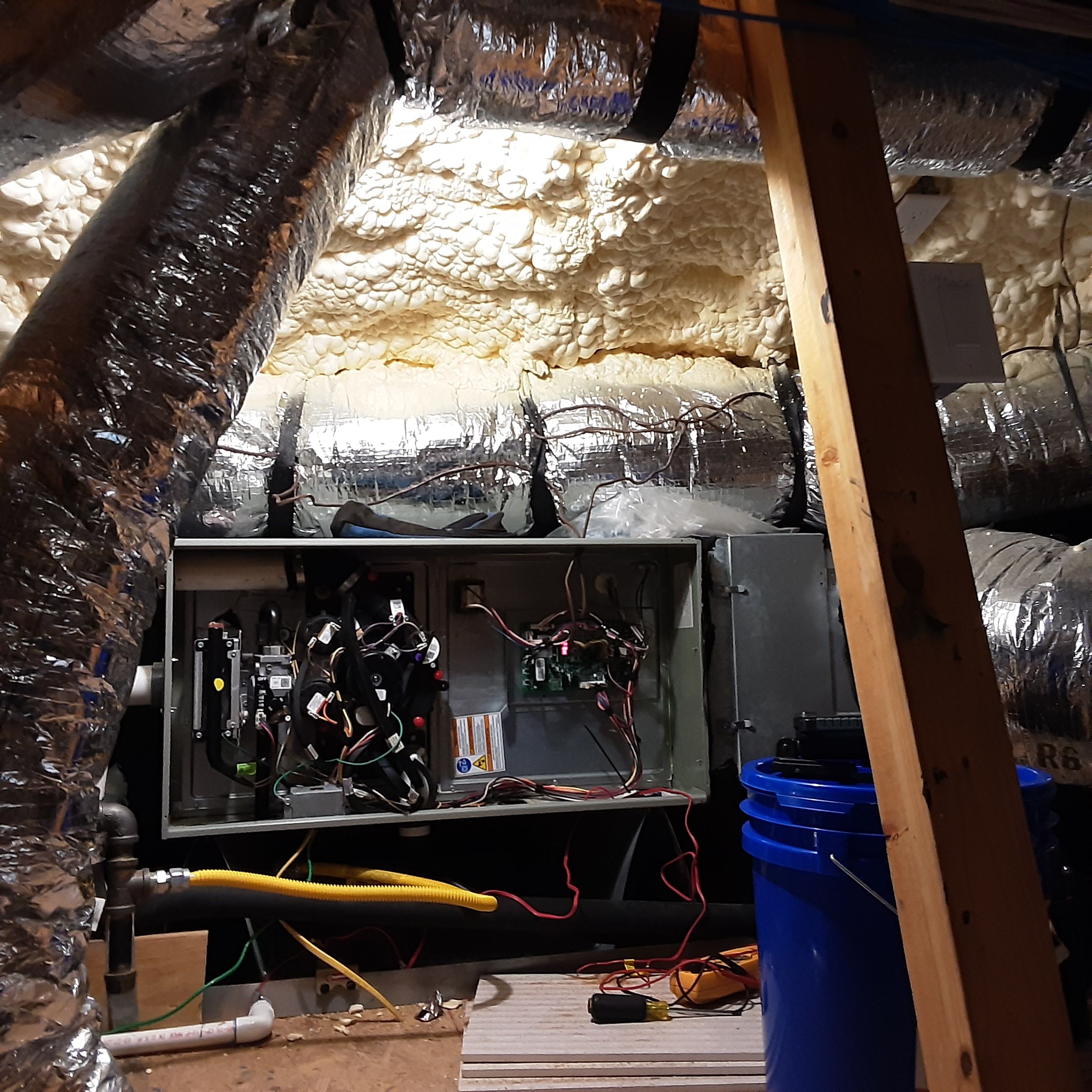 Trane Furnace Thermostat Went Blank in a Cypress Home — Float Switch Was the Culprit